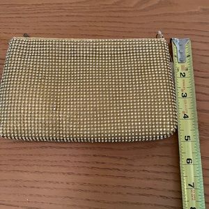 NWT Gold and rhinestone crystal covered evening clutch.
